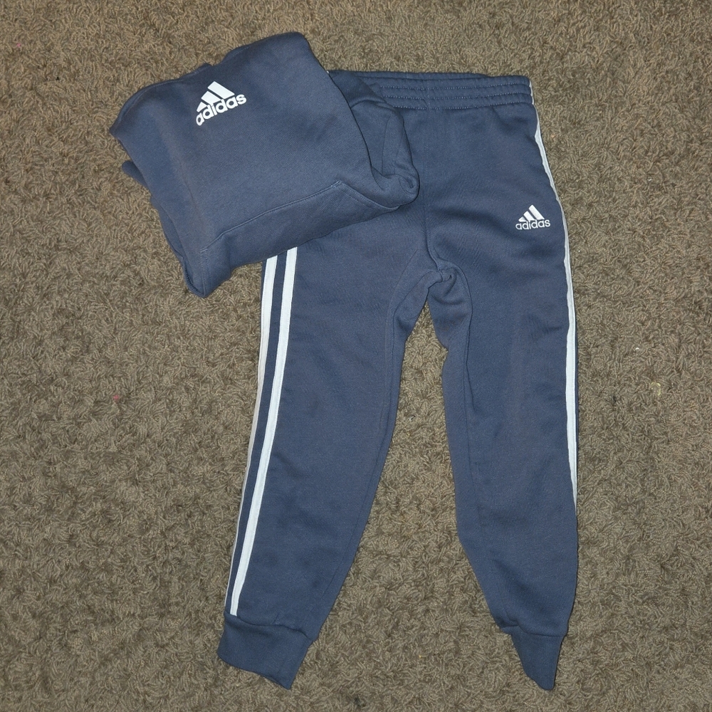 Adidas Kids Blue Jogger Set Size 5